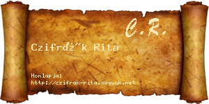 Czifrák Rita névjegykártya